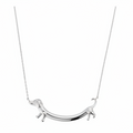 18K Gold Plated Zinc Alloy Dachshund Sausage Dog Necklace