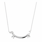 18K Gold Plated Zinc Alloy Dachshund Sausage Dog Necklace