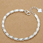 Selection of 925 Sterling Silver Chain Bracelets