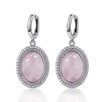 925 Sterling Silver Natural Moonstone Pendant & Earrings Set - Choose Your Stone