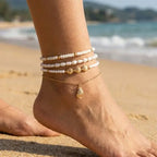 Bohemia Multilayer Rice Bead Starfish Summer Anklet - Choose Yours