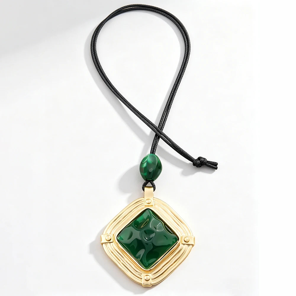 Selection of Suede & Wax Leather Cord Alloy Pendant Necklaces
