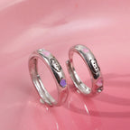 Cat & Dog Ring with Pink CZ Heart & Star - Buy a Set or Choose One, Made of Zink Alloy, Adjustable Size