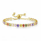 Selection of 925 Sterling Silver Tennis Bracelets with Multi-colored Zircons