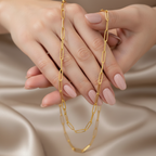 Gold Plated Link Chain Necklace in 925 Sterling Silver