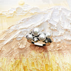Freshwater Pearl Ring In 925 Sterling Silver with Zircon Stones