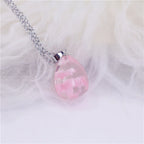 Transparent Resin Ball with Clouds Pendant Necklace in Zinc Alloy - More Styles: Half Moon, Bird