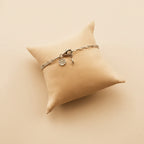 Karma Wheel Wire Chain Bracelet in 925 Sterling Silver