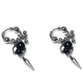 Y2K Punk Goth Spike Rivet Ball Pearl Stainless Steel Hoop Earrings
