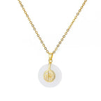 Good Fortune Green & White Jade Pendant Necklace