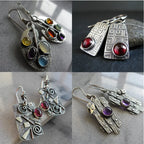 Unique Collection of Handmade Alloy Resin Earrings - Geometric Asymmetric Boho