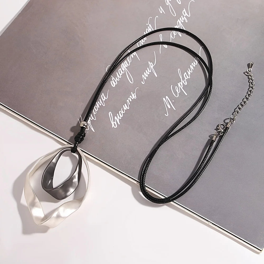 Party Necklace with Geometric Bold Pendant - Statement Piece