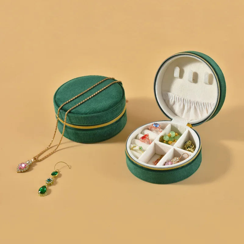 Velvet Travel Jewelry Organizer Box – Elegant Gift for Her