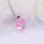 Transparent Resin Ball with Clouds Pendant Necklace in Zinc Alloy - More Styles: Half Moon, Bird