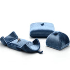 Double-Layer Blue Velvet Jewelry Box – Elegant Jewelry Storage Organizer