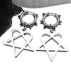 Punk Spike Rivet Goth Hoop Stainless Steel Earrings Collection