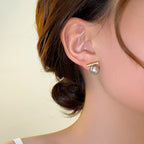 Faux Pearl Pendant Copper Alloy Earrings - White, Gray, Brown Pearl