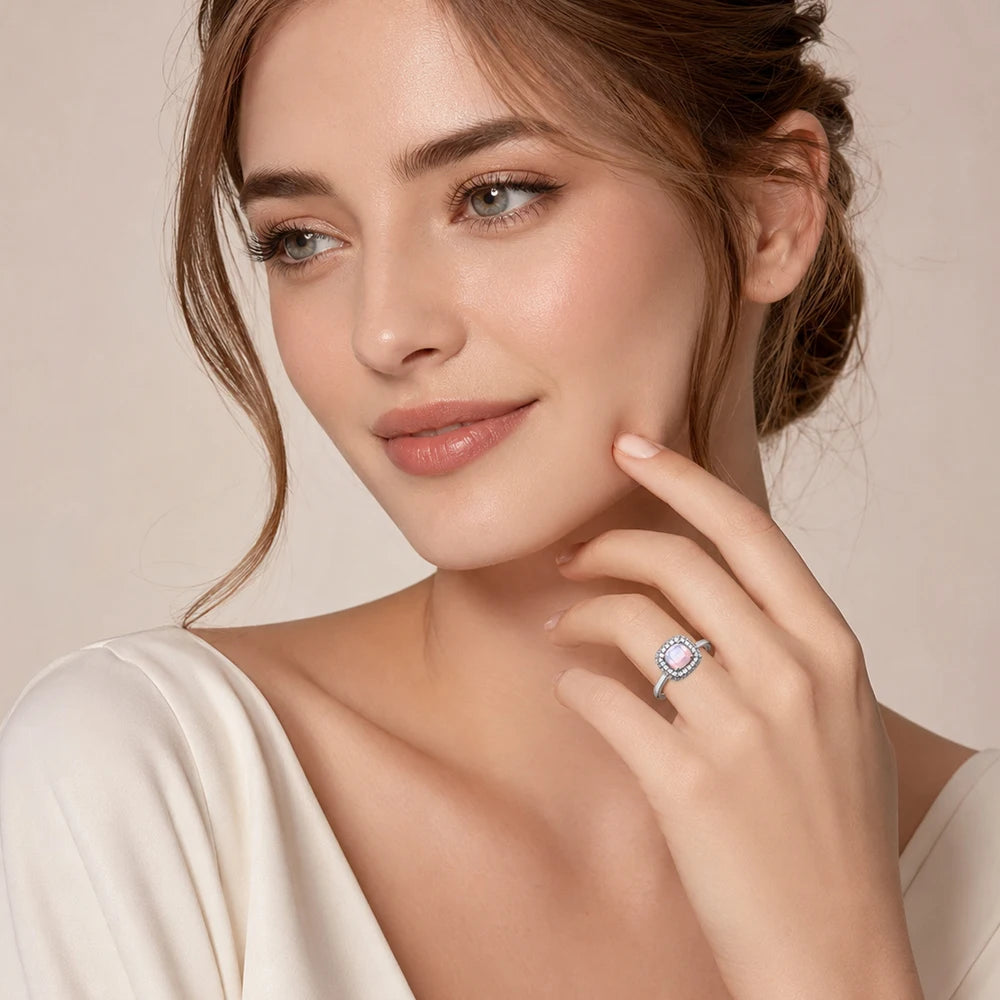 Vintage Inspired Cocktail Ring in 925 Sterling Silver with Zircon Stones