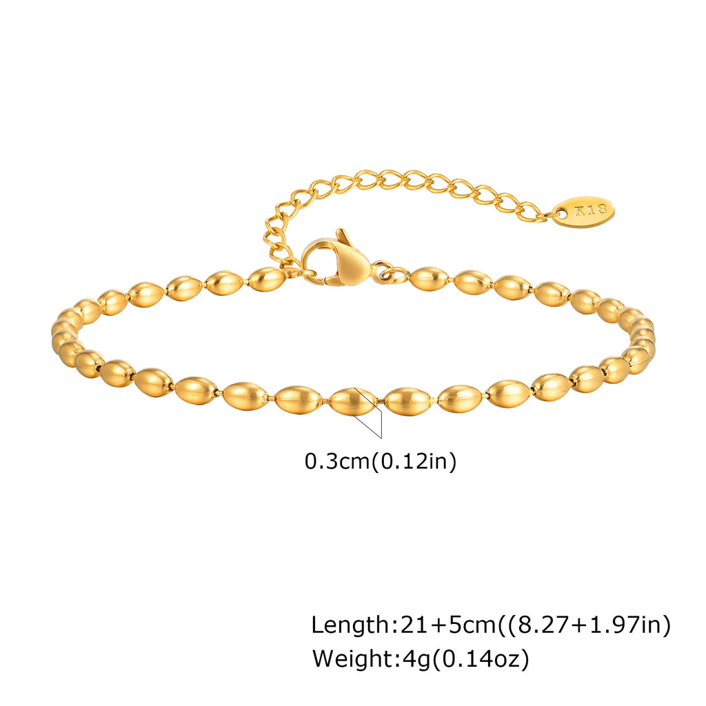 Gold-Plated Stainless-Steel Lucky Blue Evil Eye Anklet - Various Styles!!