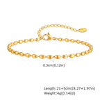 Gold-Plated Stainless-Steel Lucky Blue Evil Eye Anklet - Various Styles!!