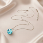 Transparent Resin Ball with Clouds Pendant Necklace in Zinc Alloy - More Styles: Half Moon, Bird