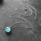 Transparent Resin Ball with Clouds Pendant Necklace in Zinc Alloy - More Styles: Half Moon, Bird