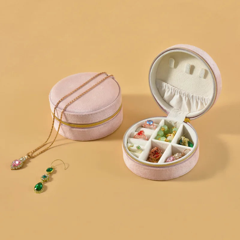 Velvet Travel Jewelry Organizer Box – Elegant Gift for Her