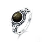 925 Sterling Silver Gemstone Ring – 8mm Natural Stone, Choose Your Favorite Gemstone