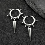 Punk Spike Rivet Goth Hoop Stainless Steel Earrings Collection