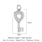 5-Piece Cubic Zirconia Copper Charms for Jewelry Making