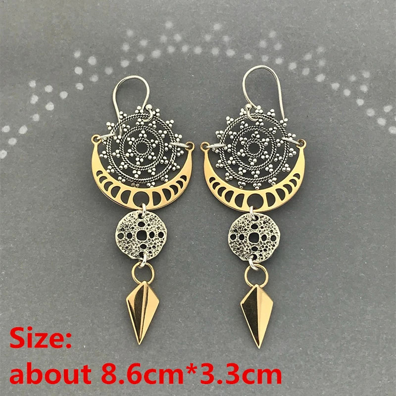 Unique Collection of Handmade Alloy Resin Earrings - Geometric Asymmetric Boho