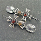 Unique Collection of Handmade Alloy Resin Earrings - Geometric Asymmetric Boho