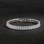 Selection of 925 Sterling Silver Tennis Bracelets with Multi-colored Zircons