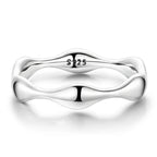 Liquid Droplet Minimalist Ring in Solid Sterling Silver