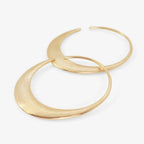 18K Gold Plated Crescent-Shaped Hoop Earrings