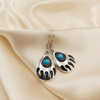 Boho Turquoise Bear Claw Drop Earrings