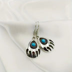 Boho Turquoise Bear Claw Drop Earrings