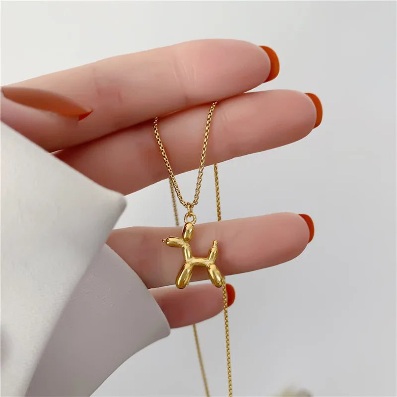 Mini Balloon Dog Earrings or Necklace In Zinc Alloy - Precious, Darling, Feminine