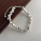 925 Sterling Silver Uneven Bead Bracelet