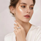 Freshwater Pearl Ring In 925 Sterling Silver with Zircon Stones