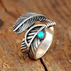 Turquoise Statement Rings – Bold Adjustable Boho Designs in Zinc Alloy
