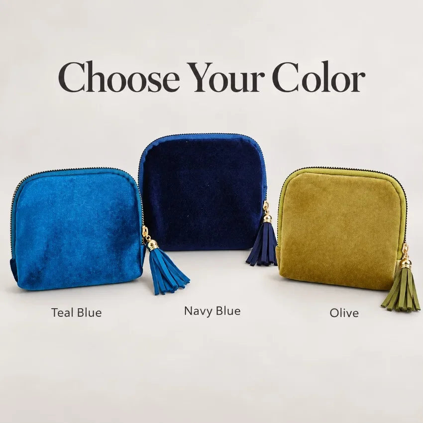 6-Layer Velvet Organizer Pouch – Elegant Travel Storage in 3 Colors