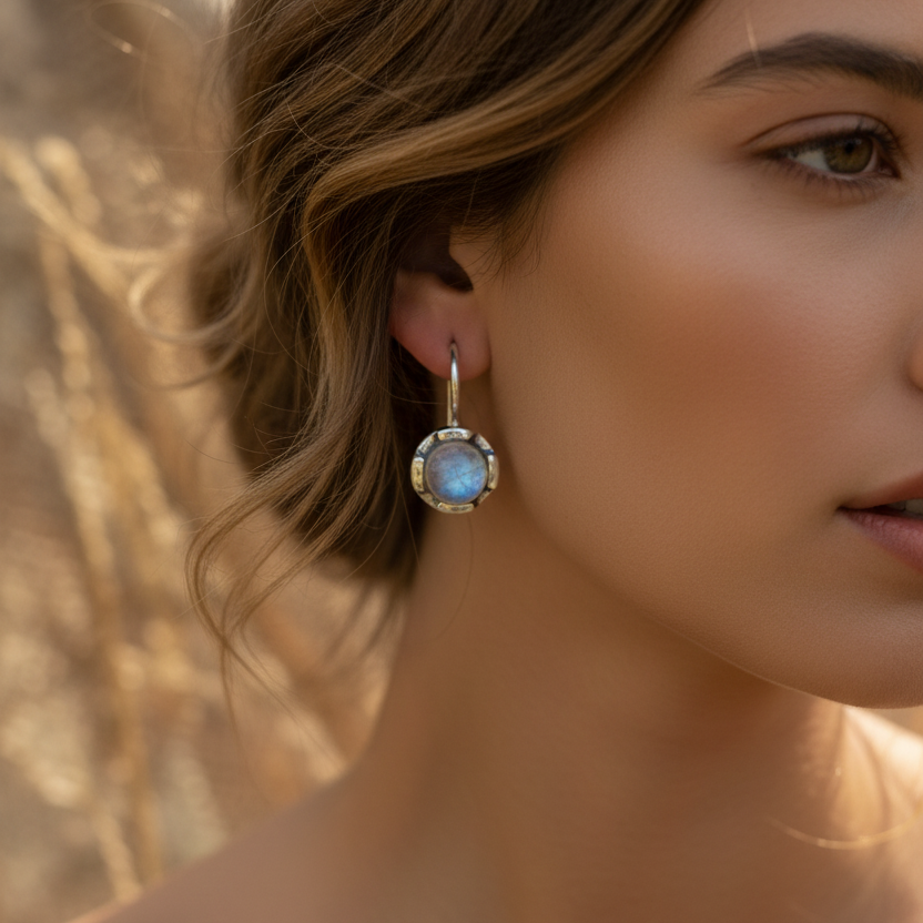Selection of Copper Waterdrop Moonstone Pendant Earrings