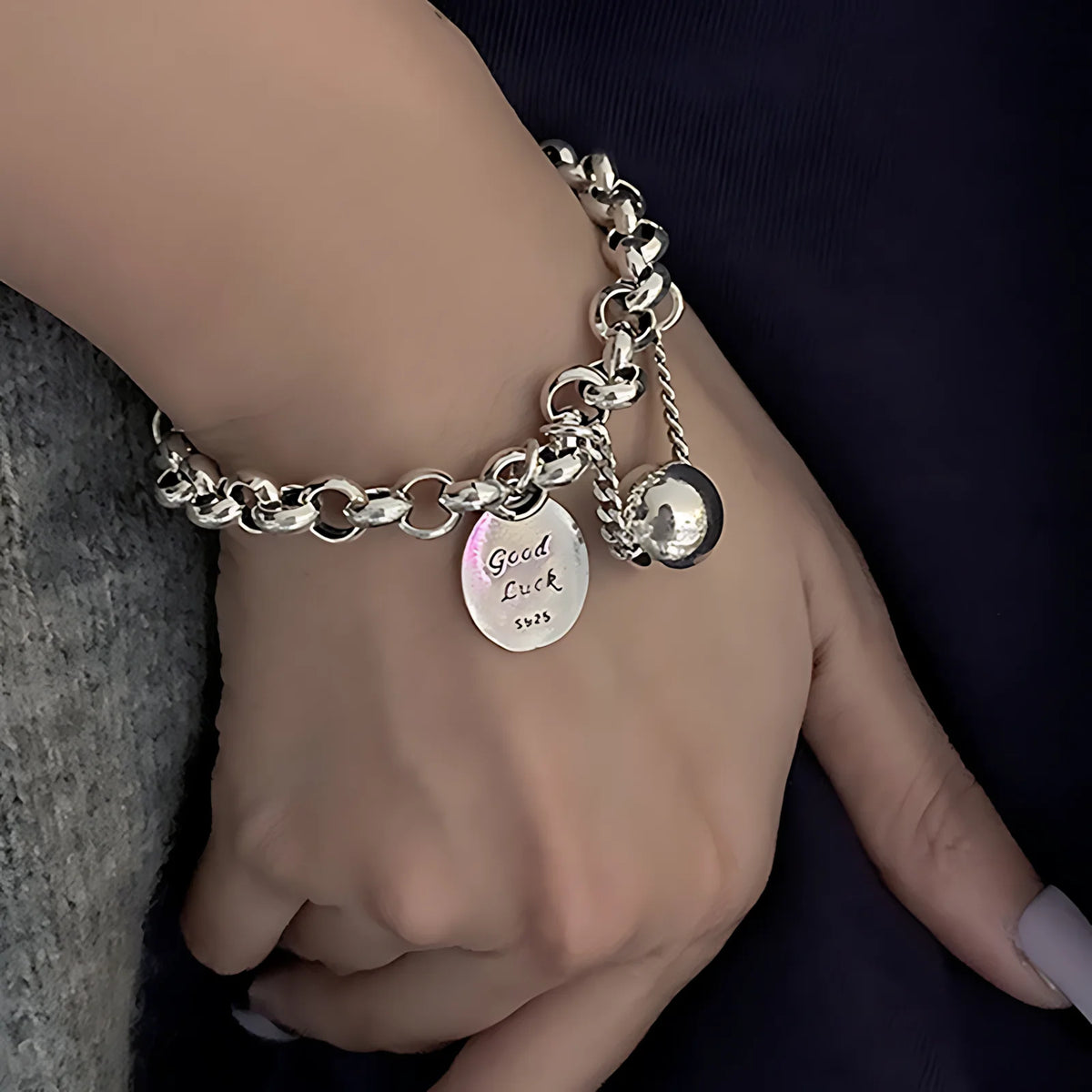 925 Sterling Silver Adjustable Cuff & Link Chain Bracelets Collection