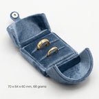 Double-Layer Blue Velvet Jewelry Box – Elegant Jewelry Storage Organizer