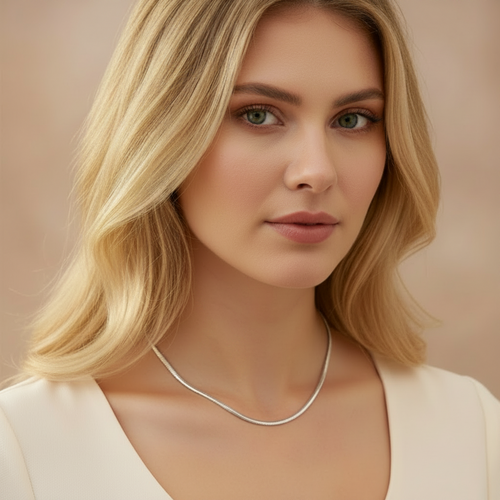 3mm Snake Chain Necklace in 925 Sterling Silver