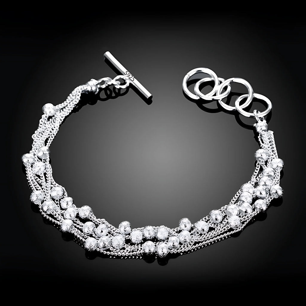925 Sterling Silver Adjustable Cuff & Link Chain Bracelets Collection