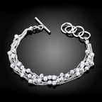 925 Sterling Silver Adjustable Cuff & Link Chain Bracelets Collection