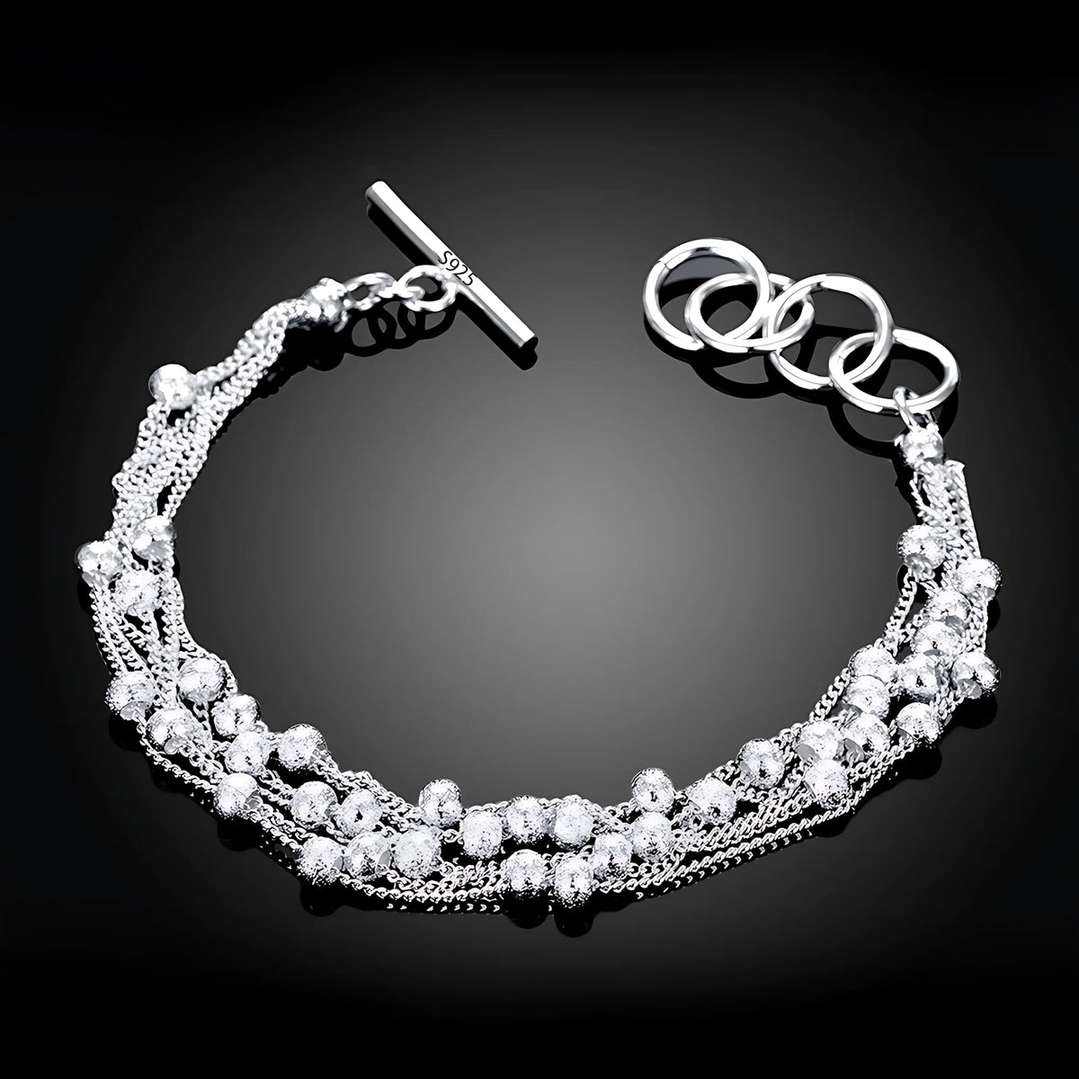 925 Sterling Silver Adjustable Cuff & Link Chain Bracelets Collection