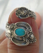 Turquoise Statement Rings – Bold Adjustable Boho Designs in Zinc Alloy